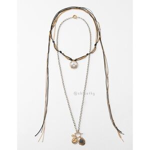 Zara PACK OF CHAIN AND CORD COIN NECKLACES